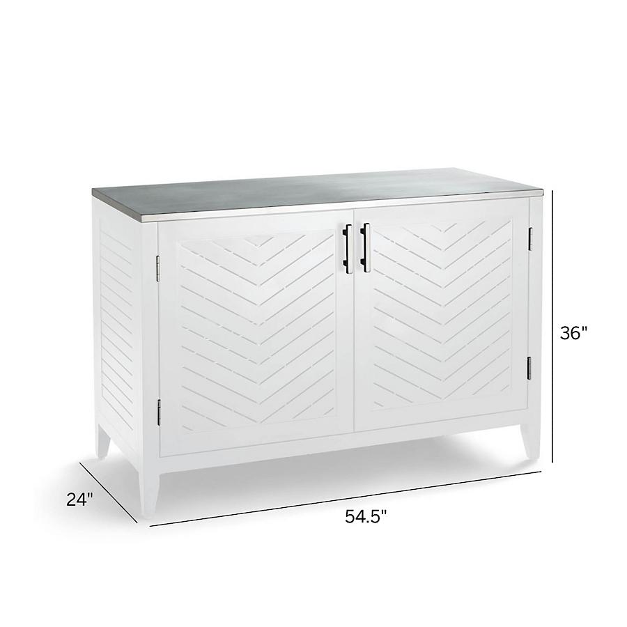 Westport Aluminum Two Door Cabinet- Matte White
