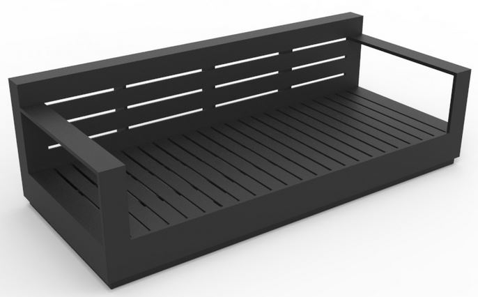 Bal Harbour Aluminum Sofa 8 9 Inch