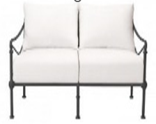 1 8 0 0 Castaing Low 2 Seater Bench Black- Frame Only